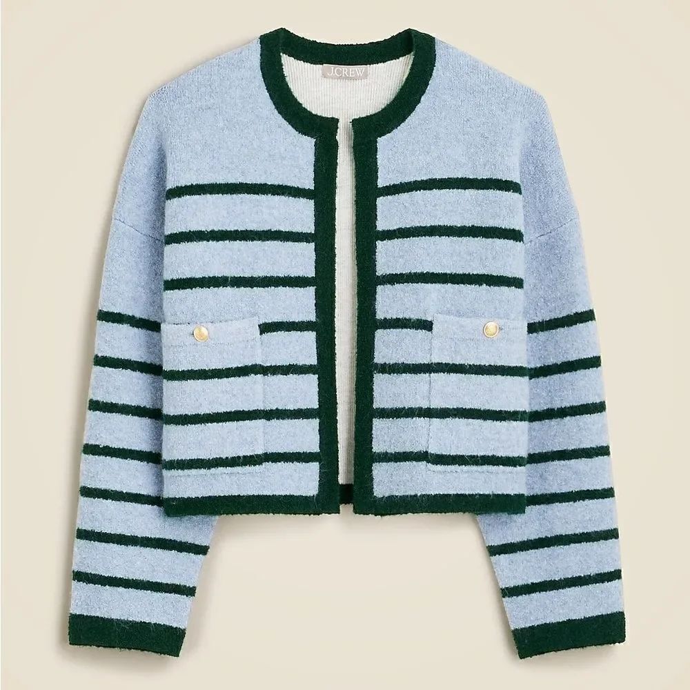 J Crew Patch Pocket Lady Jacket in Double Faced Wool Blend NWT